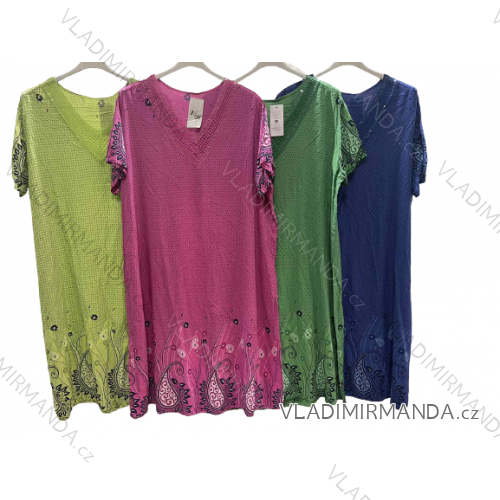 Damen Kurzarmtunika (uni xL / 2XL) TURKISH FASHION TM9200691