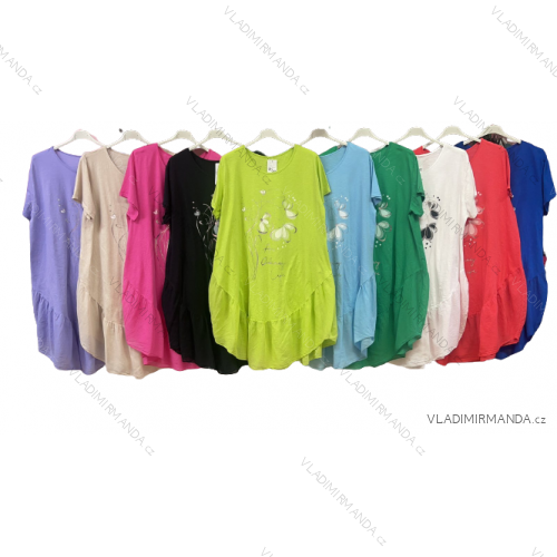 Damen Kurzarmtunika (uni xL / 2XL) TURKISH FASHION TM9200691