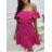 Schulterfreies Carmen-Sommerkleid für Damen (S/M EINHEITSGRÖSSE) ITALIAN FASHION IMM23M56170