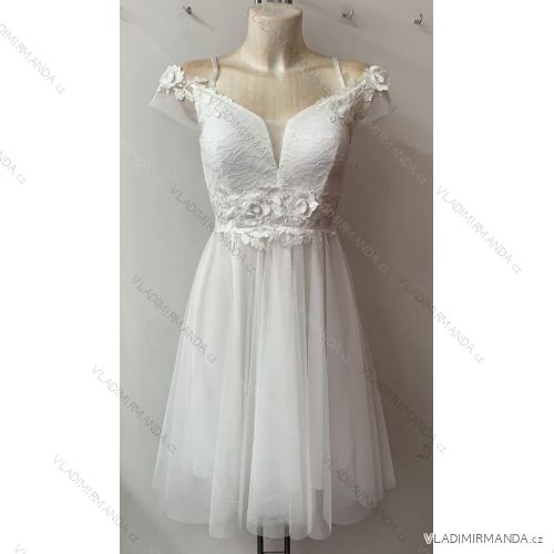 Langes trägerloses Sommerkleid aus Satin für Damen (S / M / L ONE SIZE) ITALIAN FASHION IMM22694