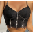 Damen-Träger-Crop-Top (Einheitsgröße S/M) ITALIAN FASHION IMPCF23wh8991