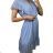 Kurzärmliges Hemdkleid für Damen (S / M ONE SIZE) ITALIAN FASHION IM422633