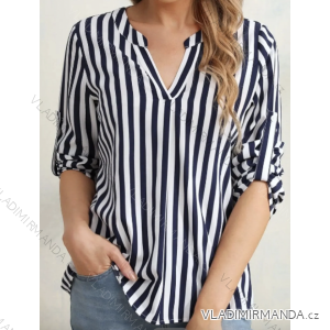 Tunika-Shirt, langärmelig, Damen, gestreift (S/M Einheitsgröße) ITALIAN FASHION IMPCF2336287