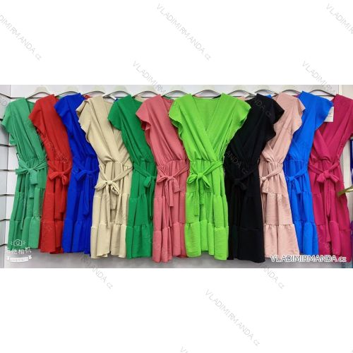 Sommerkleid mit kurzen Ärmeln für Damen (Einheitsgröße S/M) ITALIAN FASHION IMWGM231582