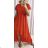 Langes Sommerkleid für Damen mit kurzen Ärmeln (Einheitsgröße S/M) ITALIAN FASHION imwm231577