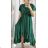 Langes Sommerkleid für Damen mit kurzen Ärmeln (Einheitsgröße S/M) ITALIAN FASHION imwm231577
