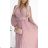 Langes, elegantes Chiffon-Gürtel-Langarmkleid für Damen (S/M EINHEITSGRÖSSE) ITALIAN FASHION IMWGB231009