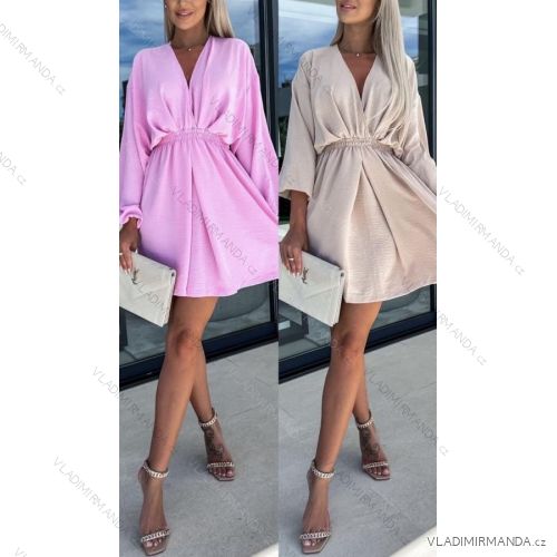 Elegantes Sommerkleid für Damen mit langen Ärmeln (Einheitsgröße S/M) ITALIAN FASHION IMWGB231597