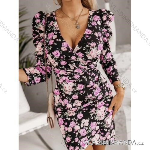 Elegantes Sommerkleid für Damen mit langen Ärmeln (Einheitsgröße S/M) ITALIAN FASHION IMWGB231642