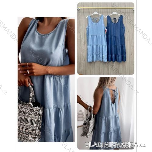 Kleid mit 3/4 Ärmeltasche für Damen (uni sl) ITALIAN Fashion IM3181746