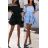 Langes Chiffon-Kurzarmkleid für Damen (S/M ONE SIZE) ITALIAN FASHION IMWGS231048