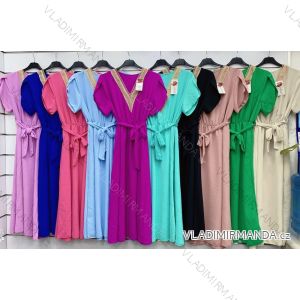 Sommerkleid mit kurzen Ärmeln für Damen (Einheitsgröße S/M) ITALIAN FASHION IMWGM231677