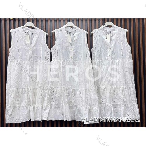 Ärmelloses Damenkleid mit Spitze in Übergröße (Einheitsgröße S/M) ITALIAN FASHION IMWGB231752