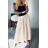 Langer Satinrock für Damen (Einheitsgröße S/M) ITALIAN FASHION IMD232507