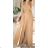 Langes trägerloses Sommerkleid aus Satin für Damen (S / M / L ONE SIZE) ITALIAN FASHION IMM22694