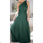 Langes trägerloses Sommerkleid aus Satin für Damen (S / M / L ONE SIZE) ITALIAN FASHION IMM22694
