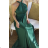 Langes trägerloses Sommerkleid aus Satin für Damen (S / M / L ONE SIZE) ITALIAN FASHION IMM22694
