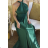 Langes trägerloses Sommerkleid aus Satin für Damen (S / M / L ONE SIZE) ITALIAN FASHION IMM22694