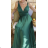 Langes trägerloses Sommerkleid aus Satin für Damen (S / M / L ONE SIZE) ITALIAN FASHION IMM22694