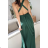 Langes trägerloses Sommerkleid aus Satin für Damen (S / M / L ONE SIZE) ITALIAN FASHION IMM22694