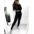Damen-Set aus Leggings und Kapuzenpullover mit Reißverschluss (Einheitsgröße S/M) ITALIAN FASHION IMWB23090