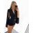 Damen-Latzhose/Kleid mit langen Ärmeln und Gürtel (Einheitsgröße S/M) ITALIAN FASHION IMM23m27030