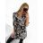 Elegantes Damen-Hemdkleid mit Gürtel und langen Ärmeln (S/M/L ONE SIZE) ITALIAN FASHION IMWCC231503 M / L schwarz