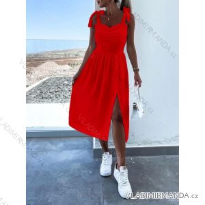 Langes, elegantes Sommerkleid für Damen mit Trägern (S/M EINHEITSGRÖSSE) ITALIAN FASHION IMD23404