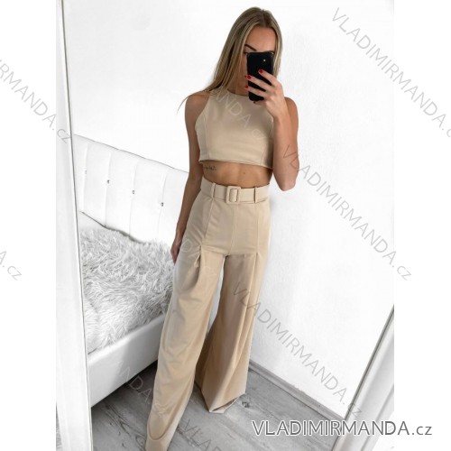 Elegantes Set aus Jacke und Shorts für Damen (S-XL) ITALIAN FASHION IMWG221537 M / L béžová