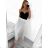 Langes Chiffon-Kurzarmkleid für Damen (S/M ONE SIZE) ITALIAN FASHION IMWGS231048