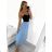 Langes Chiffon-Kurzarmkleid für Damen (S/M ONE SIZE) ITALIAN FASHION IMWGS231048