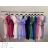 Langes Chiffon-Kurzarmkleid für Damen (S/M ONE SIZE) ITALIAN FASHION IMWGS231048