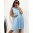 Elegantes, ärmelloses Partykleid für Damen mit Faltengürtel (S/M EINHEITSGRÖSSE) ITALIAN FASHION IMPSH2310594A