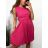 Elegantes, ärmelloses Partykleid für Damen mit Faltengürtel (S/M EINHEITSGRÖSSE) ITALIAN FASHION IMPSH2310594A