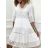 Elegantes Spitzenkleid mit 3/4-langen Ärmeln für Damen (Einheitsgröße S/M) ITALIAN FASHION IMWGS231830