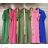 Langes Hemdkleid für Damen mit Gürtel und kurzen Ärmeln (S/M EINHEITSGRÖSSE) ITALIAN FASHION IMWGS231846
