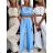 Sommerkleid Carmen aus Musselin für Damen (Einheitsgröße S/M) ITALIAN FASHION IMWE231506