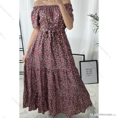 Sommerkleid Carmen aus Musselin für Damen (Einheitsgröße S/M) ITALIAN FASHION IMWE231506