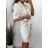 Kleid mit 3/4 Ärmeltasche für Damen (uni sl) ITALIAN Fashion IMWD20529 S/M béžová