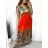 Langes, elegantes, ärmelloses Icecool-Kleid für Damen (M/L, XL/2XL) AINUOSI ITALIAN FASHION IMB232109/DU M/L Orange
