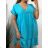 Carmen Sommer Sommer Schulterkleid (UNI S / M) ITALIENISCHE MODE IMM20628 M / L béžová