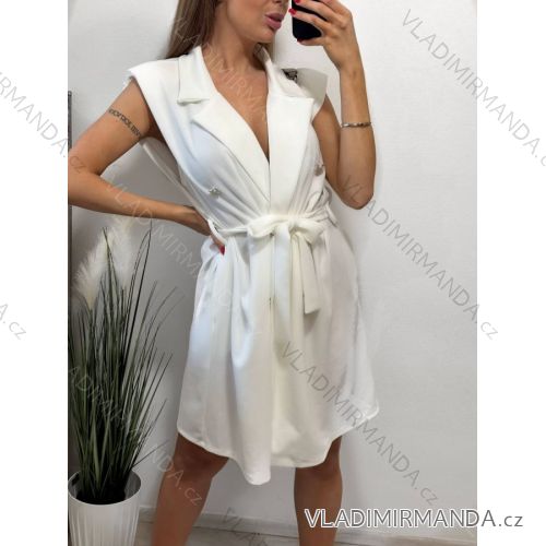Elegantes, ärmelloses Mantelkleid für Damen (S/M EINHEITSGRÖSSE) ITALIAN FASHION IMPGM235722
