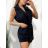 Overal krátký elegantní bez rukávu dámský (S/M ONE SIZE) ITALSKÁ MÓDA IMM23M27269 S/M schwarz