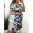 Langes Sommer Damenkleid (uni s-m) ITALIAN FASHION IMM20119 S/M blau