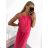 Langes ausgestelltes Damenkleid Carmen Shoulders (S / M ONE SIZE) ITALIAN FASHION IMWA221622 M / L neongrün