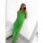 Langes ausgestelltes Damenkleid Carmen Shoulders (S / M ONE SIZE) ITALIAN FASHION IMWA221622 M / L neongrün