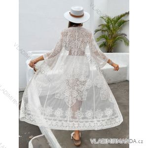 Sommerkleid mit nackten Schultern Kurzarm Spitze Frauen (uni m / l) ITALIENISCHER MODUS IMD20304