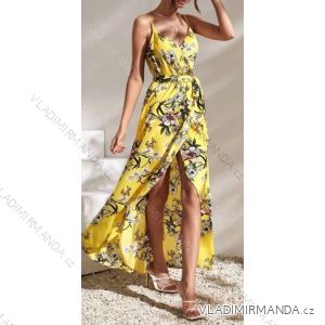 Langes, geblümtes Sommerkleid für Damen mit Trägern (S/M EINHEITSGRÖSSE) ITALIAN FASHION IMWD231857