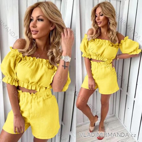 Sommer Tunika Kurzarm und lang gestreiften Rock Frauen (uni xs-m) ITALIENISCHE MODE IM119426