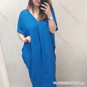 Langes, übergroßes, kurzärmliges Maxikleid für Damen in Übergröße (4XL/5XL EINHEITSGRÖSSE) ITALIAN FASHION IMD23422/DR